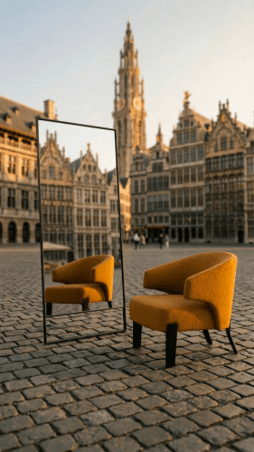 Bell Mirror – MIRROR+BLACK STEEL