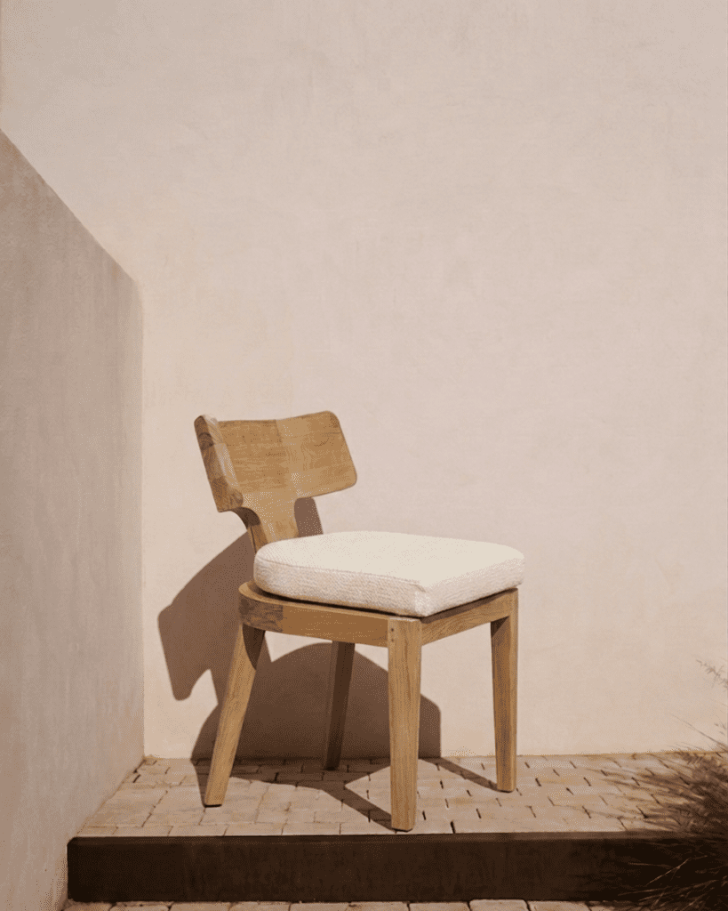 Fauteuil Tadoussac Armless – TEAK+BROWN GREY