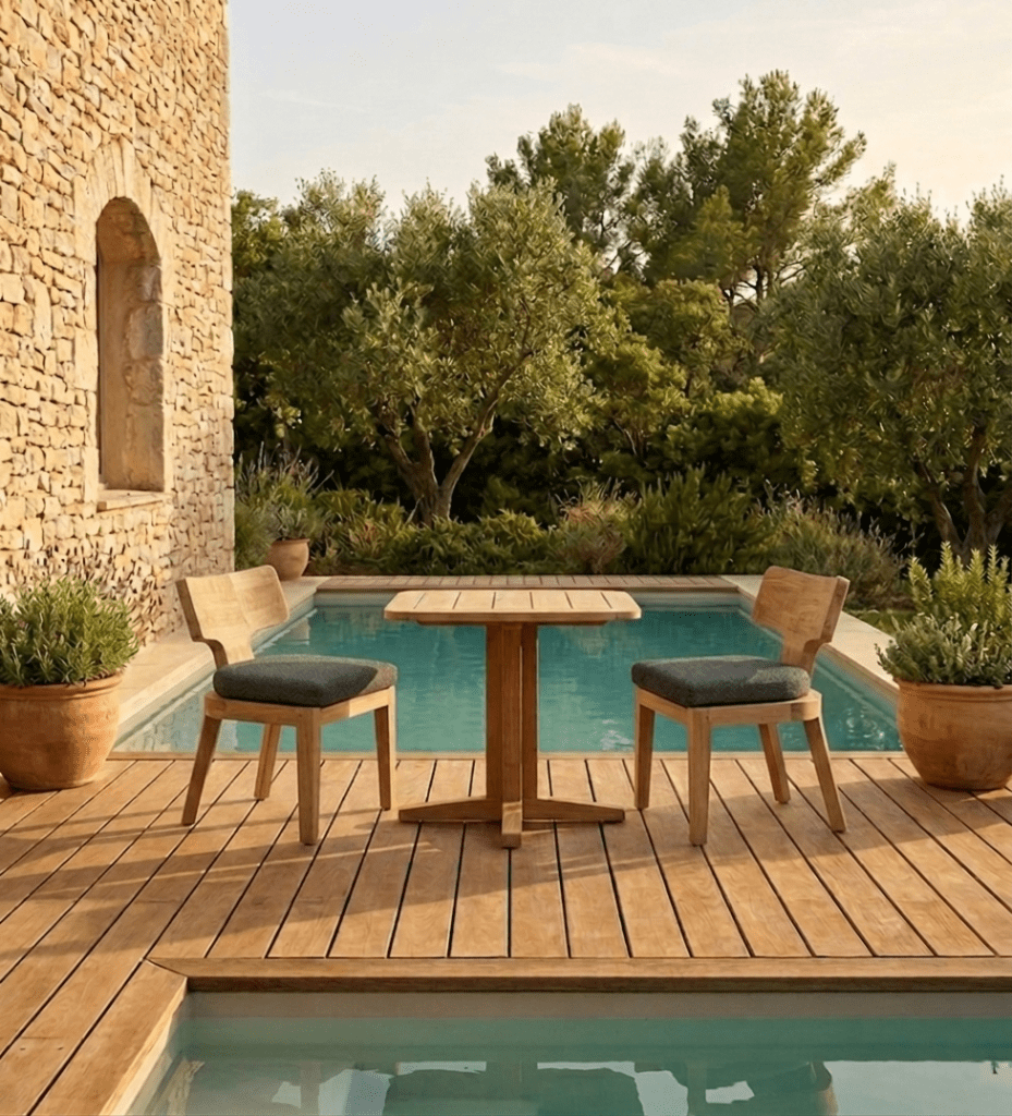 Fauteuil Tadoussac Armless – TEAK+BROWN GREY