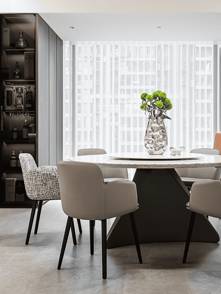 Lazy Susan, Spin Dining Table 08 – CARRARA MARBLE