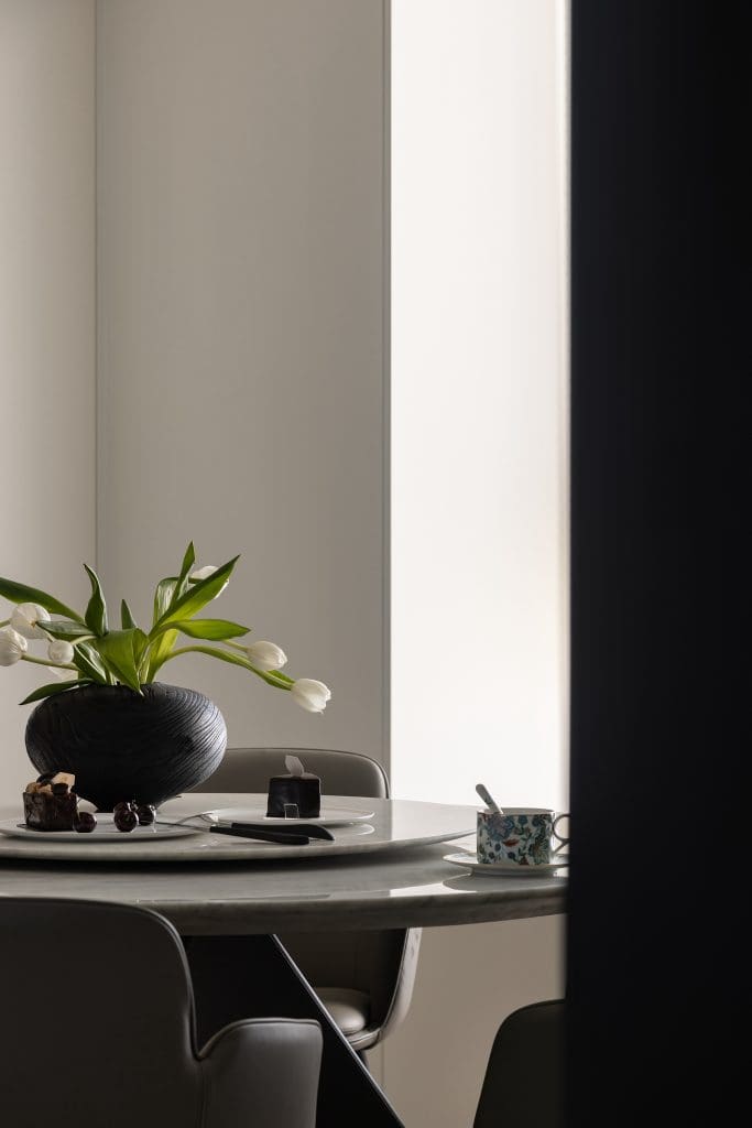 Lazy Susan, Spin Dining Table 08 – CARRARA MARBLE