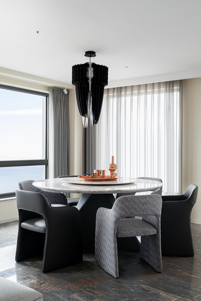 Lazy Susan, Spin Dining Table 08 – CARRARA MARBLE