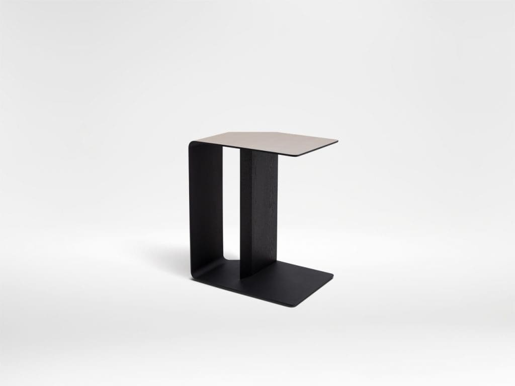 Slice Side Table – GREY OAK+TAUPE