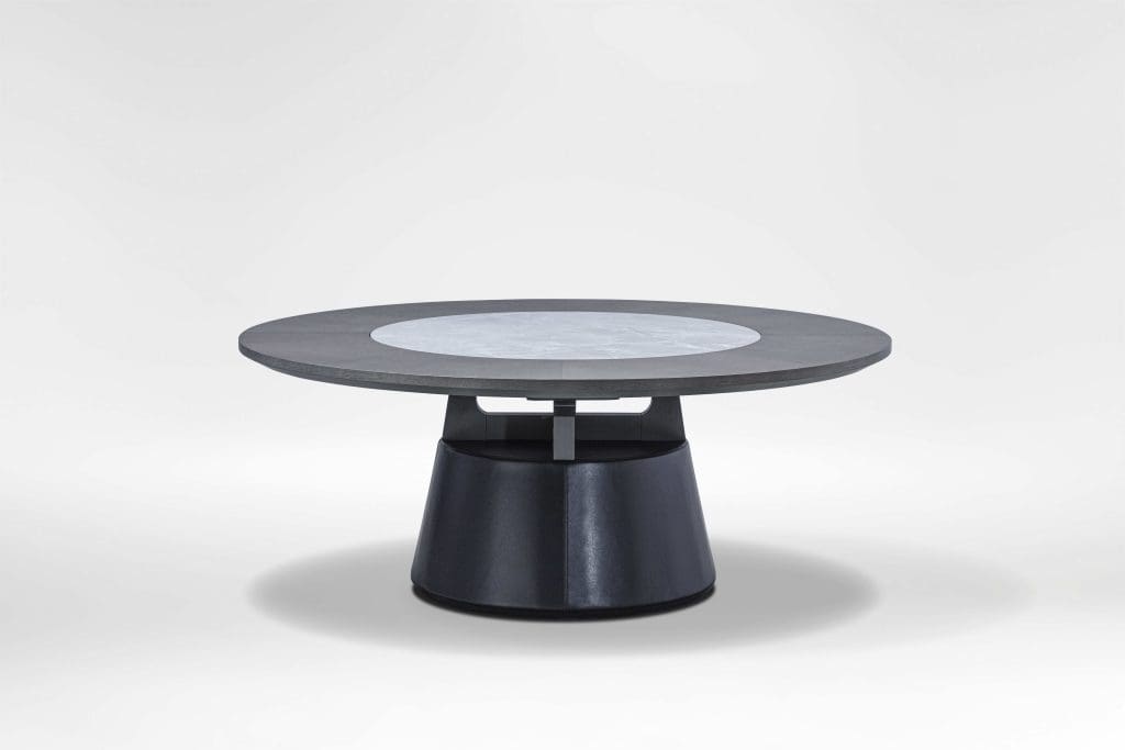 Unity Dining Table 05 – GRAPHITE OAK+GREY CERAMIC