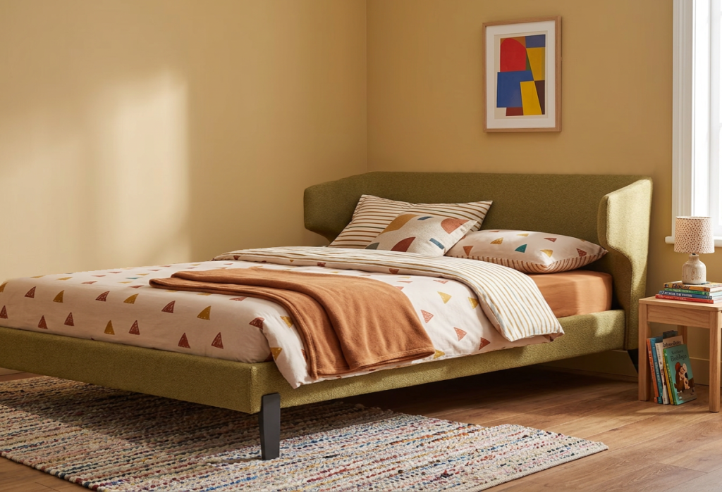 Embrace bed - Terug naar school - Geel Fabric